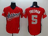 National League 5 Freddie Freeman Red 2018 MLB All Star Game Home Run Derby Jersey,baseball caps,new era cap wholesale,wholesale hats
